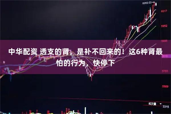 中华配资 透支的肾，是补不回来的！这6种肾最怕的行为，快停下