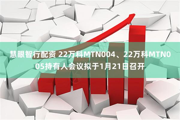慧眼智行配资 22万科MTN004、22万科MTN005持有人会议拟于1月21日召开